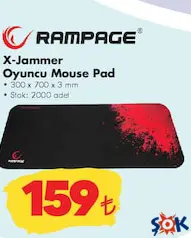 RAMPAGE X-JAMMER OYUNCU MOUSE PAD RAMPAGE X-JAMMER OYUNCU MOUSE PAD
